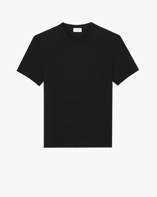 26FW 생로랑 반팔 티셔츠 A001BEY38BD 1000 BLACK