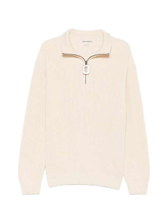 26FW JW앤더슨 집업 니트 KW1481YN0542 006 WHITE