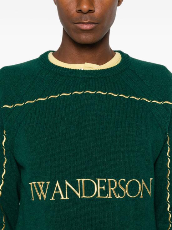 26FW JW앤더슨 스웨터 KW1584YN0471 555 GREEN - JW ANDERSON