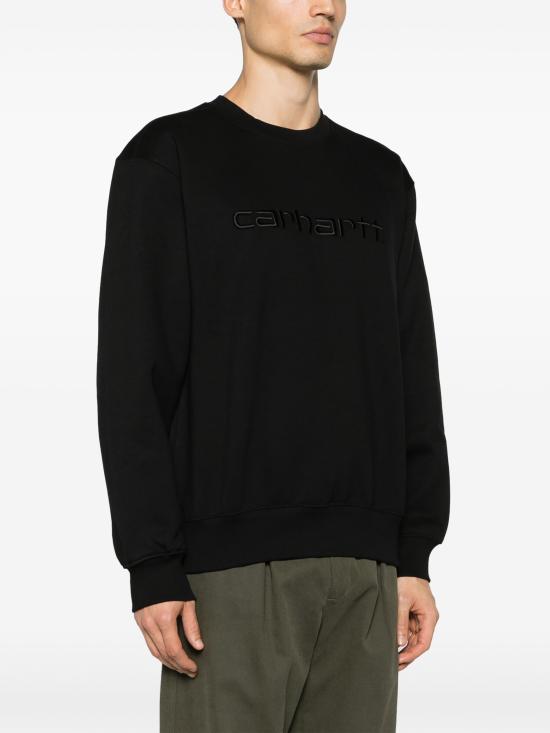 26FW 칼하트 WIP 로고 스웨트셔츠 I030546CO 00EXX BLACK - CARHARTT WIP