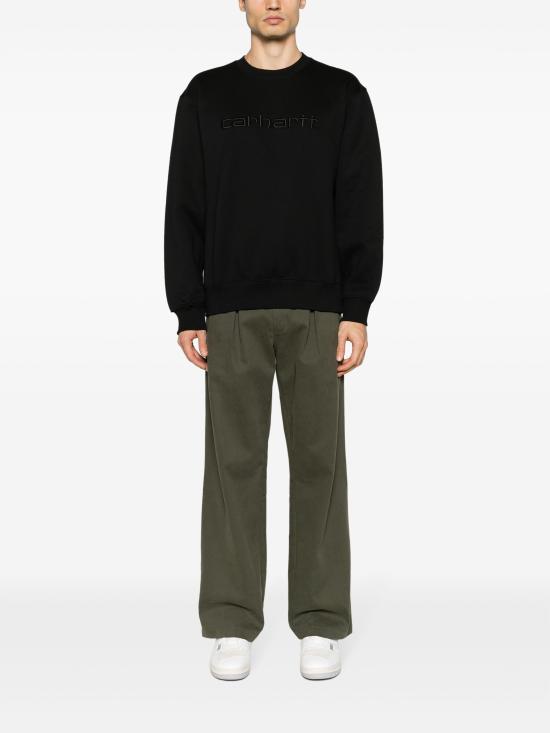 26FW 칼하트 WIP 로고 스웨트셔츠 I030546CO 00EXX BLACK - CARHARTT WIP