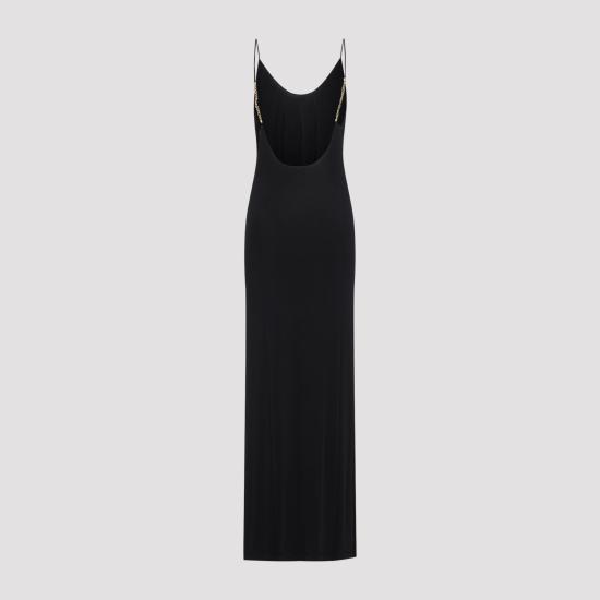 26FW 생로랑 롱 원피스 876792Y38DS 1000 BLACK - SAINT LAURENT