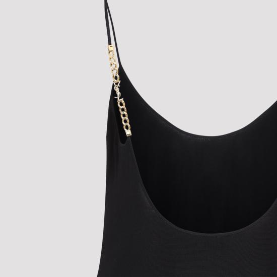26FW 생로랑 롱 원피스 876792Y38DS 1000 BLACK - SAINT LAURENT