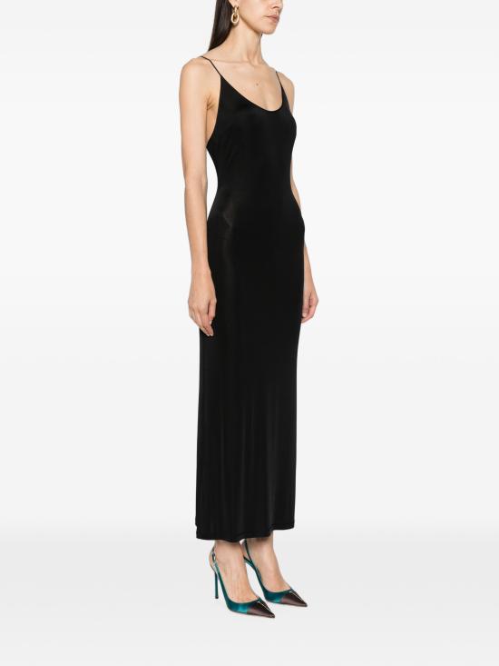 26FW 생로랑 롱 원피스 876792Y38DS 1000 BLACK - SAINT LAURENT