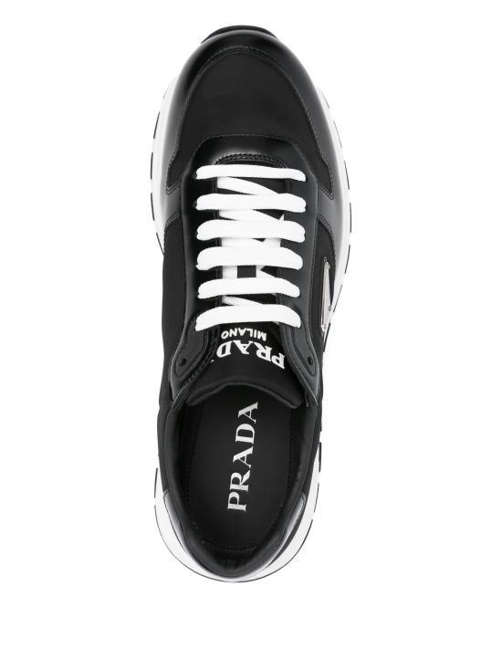 26SS 프라다 프랙스 01 리나일론 브러시드 레더 스니커즈 2EE443G0003LF5 F0632 BLACK - PRADA