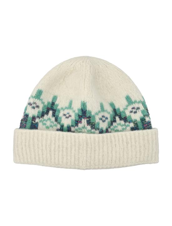 26SS 로에베 턴업 커프 비니 턴업 커프 비니 KSA9OT1K06 2093 WHITE MINT - LOEWE