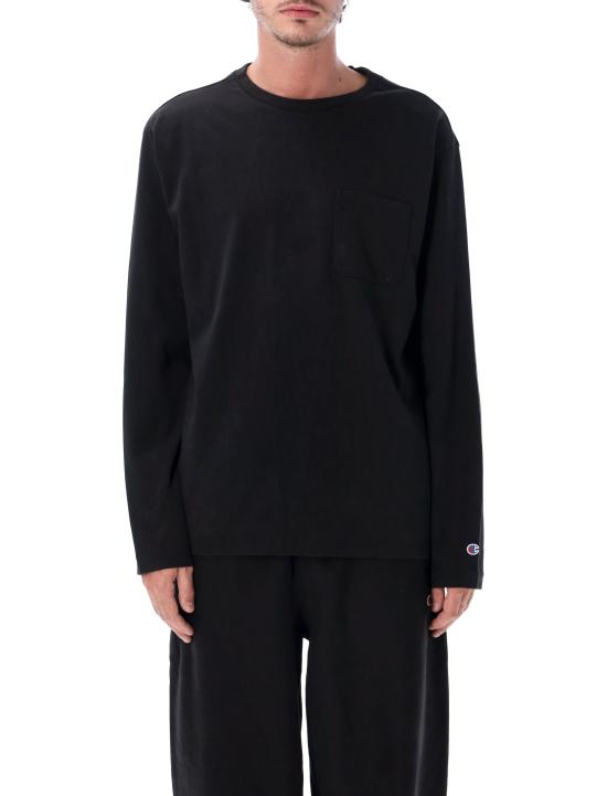 26FW 챔피온 리버스 웨이브 긴팔 티셔츠 222576 KK001 BLACK