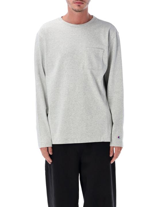 26FW 챔피온 리버스 웨이브 긴팔 티셔츠 222576 EM049 GREY MEL