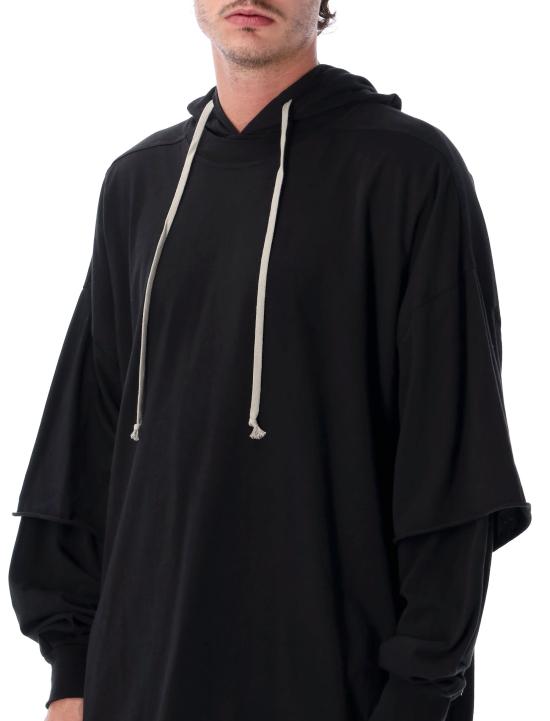 26FW 릭 오웬스 후드 티셔츠 DU02F6271RN 09 BLACK - RICK OWENS