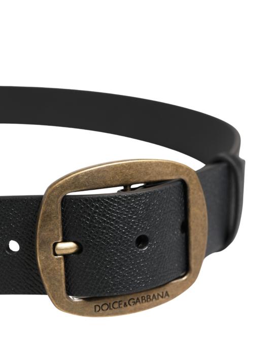  돌체앤가바나 가죽 벨트 BEL9708 BLACK - DOLCE & GABBANA