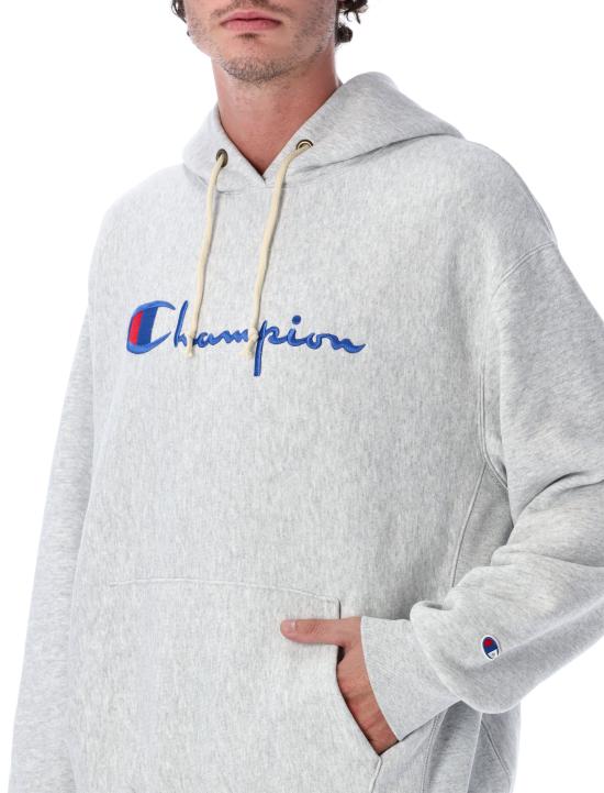 26FW 챔피온 리버스 웨이브 후드 티셔츠 222568 EM049 GREY MEL - CHAMPION REVERSE WEAVE