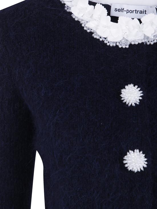 26FW 셀프 포트레이트 가디건 AW26176T NAVY BLUE - SELF PORTRAIT
