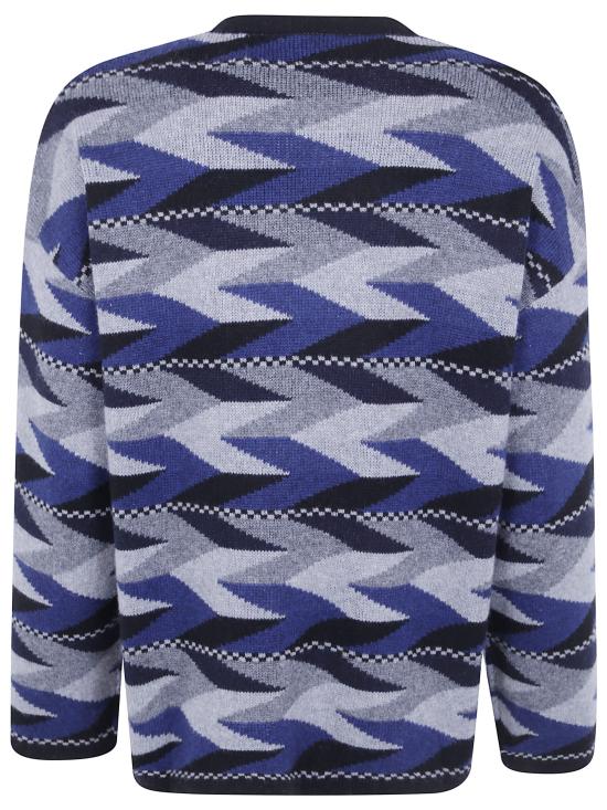 26FW 엠포리오 아르마니 스웨터 EW005023AF31359 FB074 BLUE - EMPORIO ARMANI