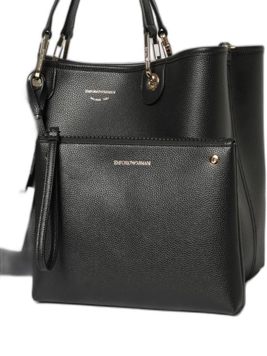 26FW 엠포리오 아르마니 MYEA 미디엄 쇼퍼백 EW000360AF12103 MC032 BLACK - EMPORIO ARMANI