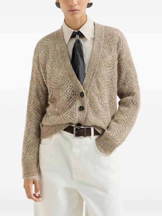 26FW 브루넬로 쿠치넬리 가디건 MRG562506 CMV48 BROWN - BRUNELLO CUCINELLI