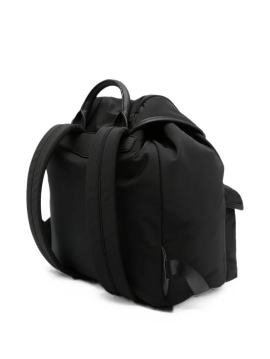 26FW 엠포리오 아르마니 로고 플랩 버클 백팩 EM004503AF28784 UC001 BLACK - EMPORIO ARMANI