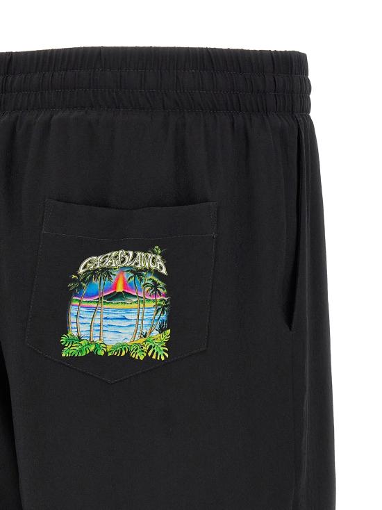 26SS 카사블랑카 숏팬츠 CA328805BM BLACK - CASABLANCA