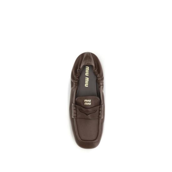 26FW 미우미우 플랫 슈즈 MI5D341EFD005EFXF0NBLBB BROWN - MIU MIU