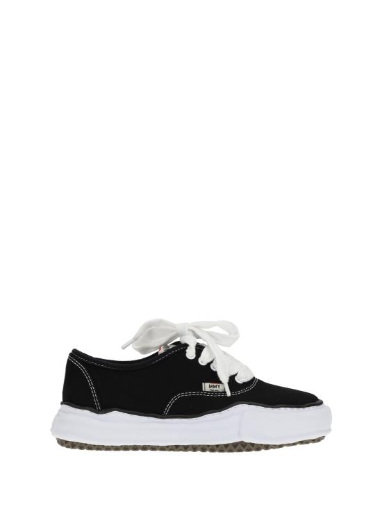 26SS 메종 미하라 야스히로 베이커 OG 솔 캔버스 로우 컷 A02FW704 BLACK
