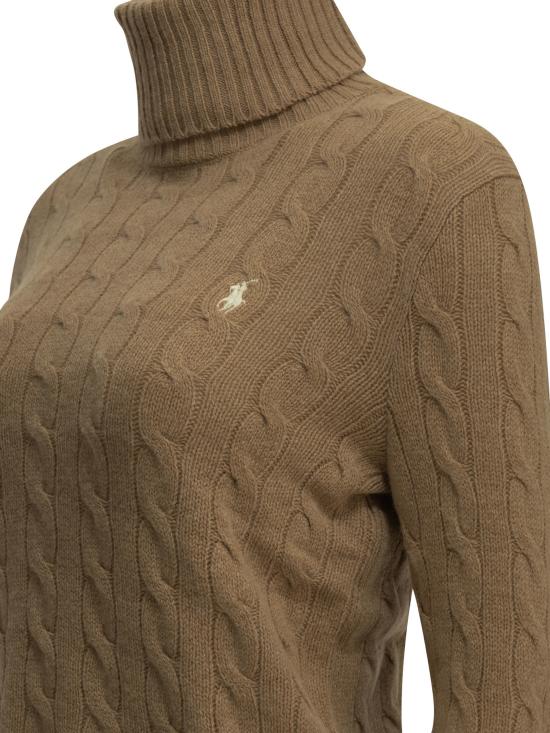 26FW 폴로 랄프로렌 울 캐시미어 케이블 니트 터틀넥 211888686006COLLECTION CAMEL Beige - POLO RALPH LAUREN