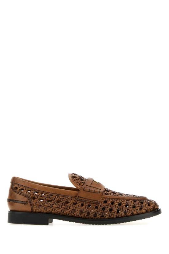 26SS 미우미우 레더 로퍼 5D683EF0153ZN7 F0046 BROWN