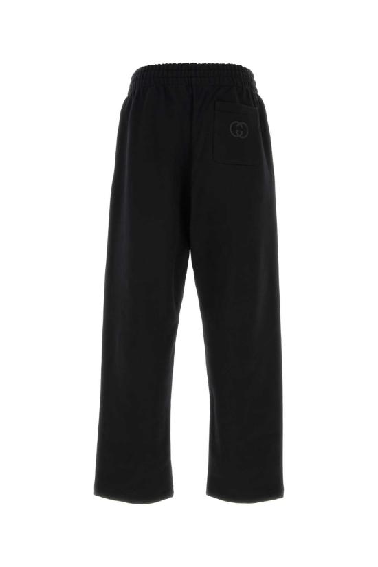 25FW 구찌 브러시드 코튼 저지 조깅 팬츠 848724XJHKH 1043 BLACK - GUCCI