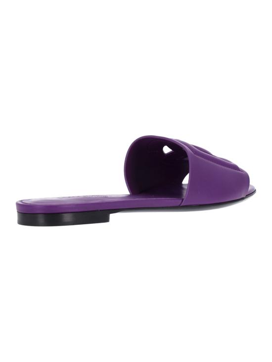  돌체앤가바나 DG 로고 카프스킨 슬리퍼 CQ0436 AY329 8H438 Violet - DOLCE & GABBANA