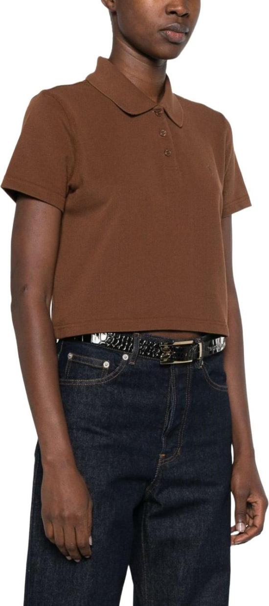 26FW 생로랑 폴로 티셔츠 A003I4Y38EK2298 BROWN - SAINT LAURENT