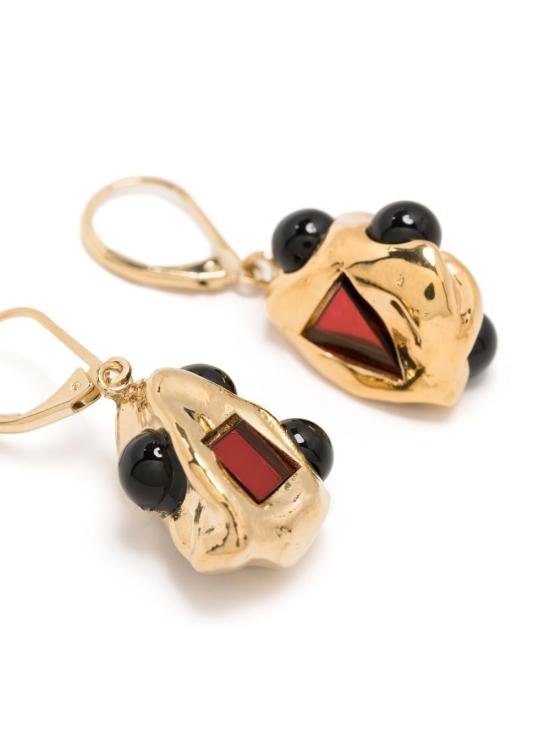 26FW 콜빌 이어링 CV087 GOLD PLATED BORDEAUX BLACK