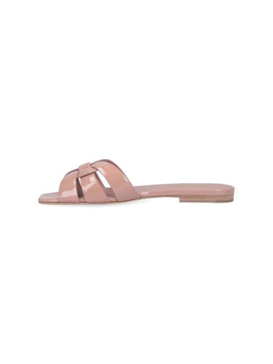  생로랑 페이턴트 레더 트리뷰트 플랫 뮬 571952 B8I00 9935 Pink - SAINT LAURENT