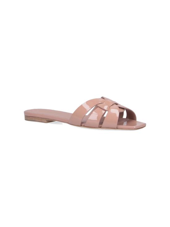  생로랑 페이턴트 레더 트리뷰트 플랫 뮬 571952 B8I00 9935 Pink - SAINT LAURENT
