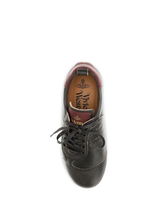 26FW 비비안웨스트우드 Plimsoll 드렁큰 ORB 자수 레더 스니커즈 75020066WL00FC P410 BLACK - VIVIENNE WESTWOOD