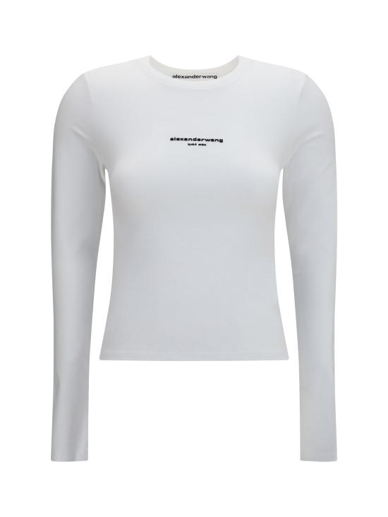 26FW 알렉산더 왕 긴팔 티셔츠 1CC4261457 100 WHITE