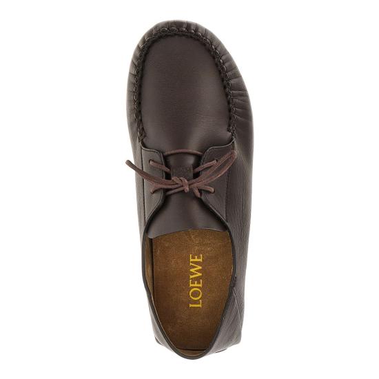 26FW 로에베 램블라 보트 소프트 카프스킨 로퍼 M816290X64 Brown - LOEWE