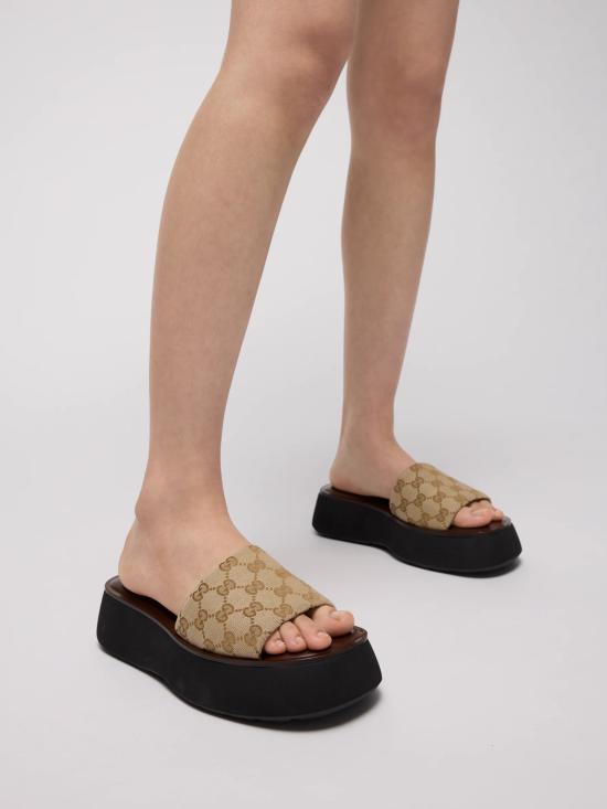26FW 구찌 플랫폼 슬라이드 샌들 플랫폼 슬라이드 샌들 A0034RFAFUW 9611 - GUCCI