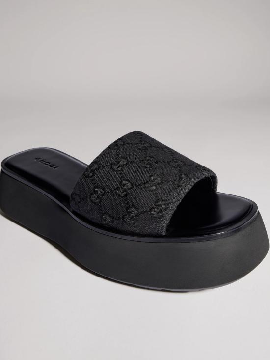 26FW 구찌 플랫폼 슬라이드 샌들 플랫폼 슬라이드 샌들 A0034RFAFUW 1000 - GUCCI