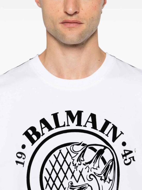 26FW 발망 반팔 티셔츠 HH1EG000BD68GAB White - BALMAIN