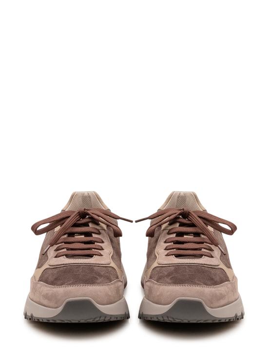 26FW 브루넬로 쿠치넬리 누벅 레더 스웨이드 러닝 스니커즈 MZUSNEO355 CYR60 ANTRACITE - BRUNELLO CUCINELLI