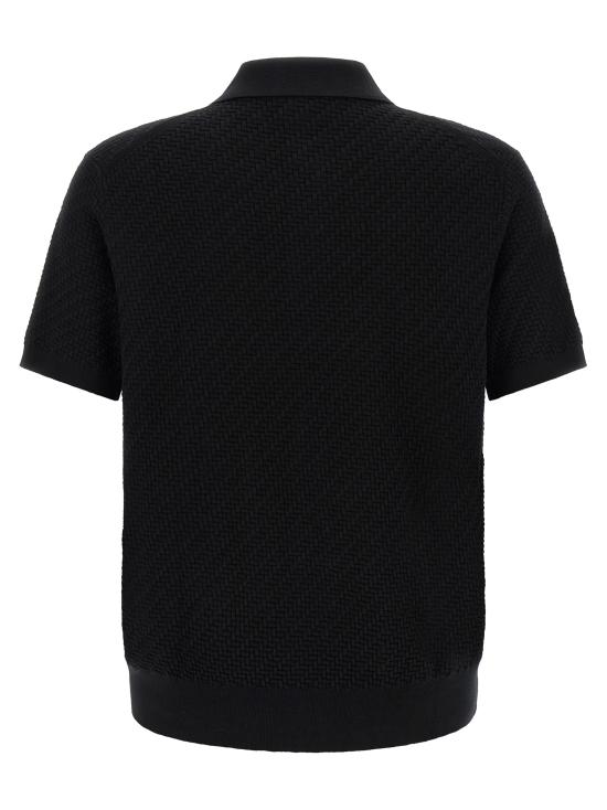 26FW 브리오니 코튼 실크 캐시미어 트라마 위브 폴로 셔츠 UMR20OPAK221000 Black - BRIONI