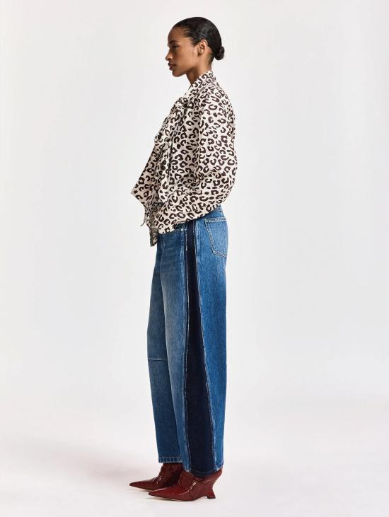 26FW 에센셜앤트워프 블라우스 카미시아 오버사이즈 마쿨라타 콘 피오코 베이지 - ESSENTIEL ANTWERP