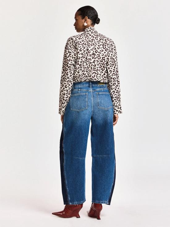 26FW 에센셜앤트워프 블라우스 카미시아 오버사이즈 마쿨라타 콘 피오코 베이지 - ESSENTIEL ANTWERP