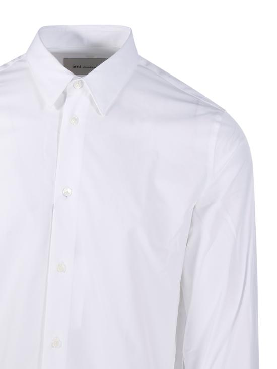 26SS 아미 코튼 테일러 자수 아미 드 하트 셔츠 HSH764 CO0063 100 WHITE - AMI