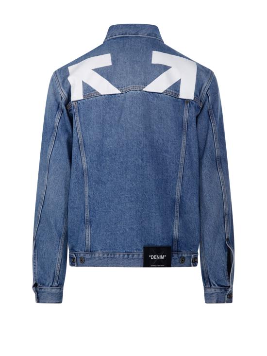 26SS 오프화이트 데님 자켓 OMYE09QS26 DEN002 4000 LIGHT MEDIUM BLUE - OFF WHITE