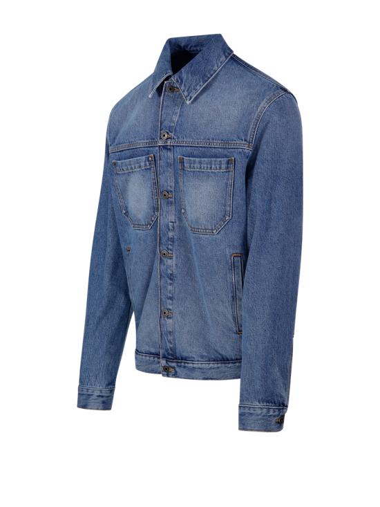 26SS 오프화이트 데님 자켓 OMYE09QS26 DEN002 4000 LIGHT MEDIUM BLUE - OFF WHITE