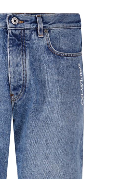 26SS 오프화이트 데님 팬츠 OMYA18JS26 DEN002 4000 LIGHT MEDIUM BLUE - OFF WHITE