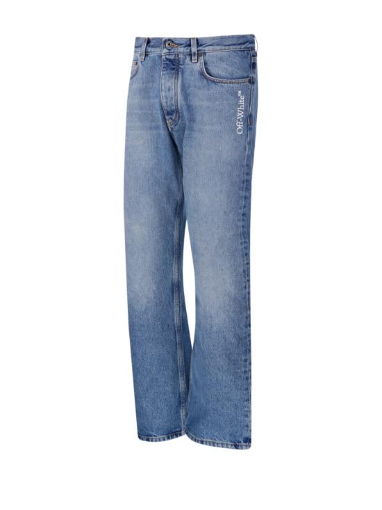 26SS 오프화이트 데님 팬츠 OMYA18JS26 DEN002 4000 LIGHT MEDIUM BLUE - OFF WHITE
