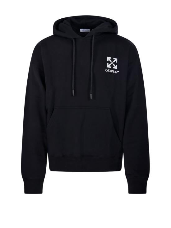 26SS 오프화이트 후드 티셔츠 OMBB085S26 FLE00O 0001 BLACK