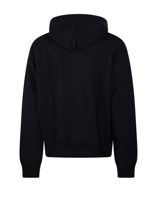 26SS 오프화이트 후드 티셔츠 OMBB085S26 FLE00O 0001 BLACK - OFF WHITE
