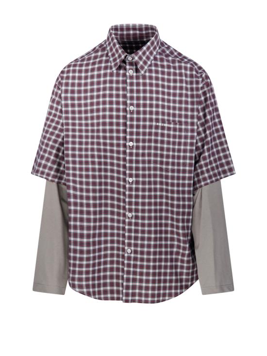 26SS 발렌시아가 긴팔 셔츠 866543 TUM17 6011 RED NAVY