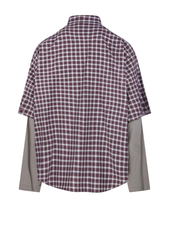 26SS 발렌시아가 긴팔 셔츠 866543 TUM17 6011 RED NAVY - BALENCIAGA